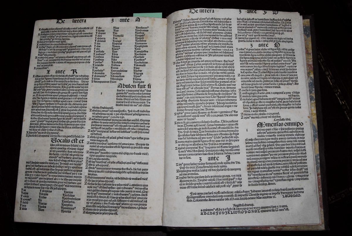 Edizioni Incunabole Balbi Giovannibalbi Giovanni, Incipit Summa Que Vocatur Catholicon Edita a Fr...