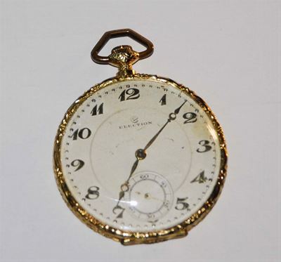 Orologio Election da Tasca Tipo Lepine con Cassa in Oro 18 Kt, 1910 Circa