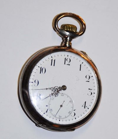 Orologio International Watch Co da Tasca con Cassa in Argento, 1890 Circa