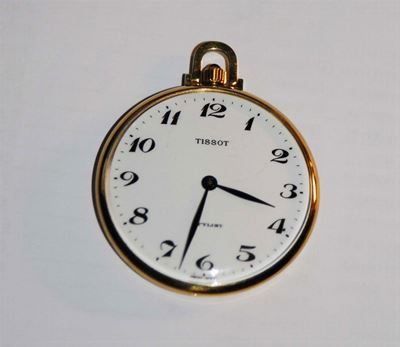 Orologio Tissot da Tasca Tipo Lepine con Cassa in Oro 18 Kt, Inizio XX Secolo