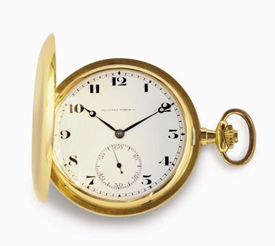 Orologio Tavannes Watch da Tasca Tipo Lepine con Cassa in Oro 18 Kt, 1910 Circa