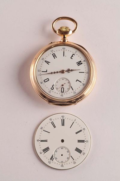 Orologio da Tasca Ramuz Humbert Tipo Lepine con Cassa in Oro 18 Kt