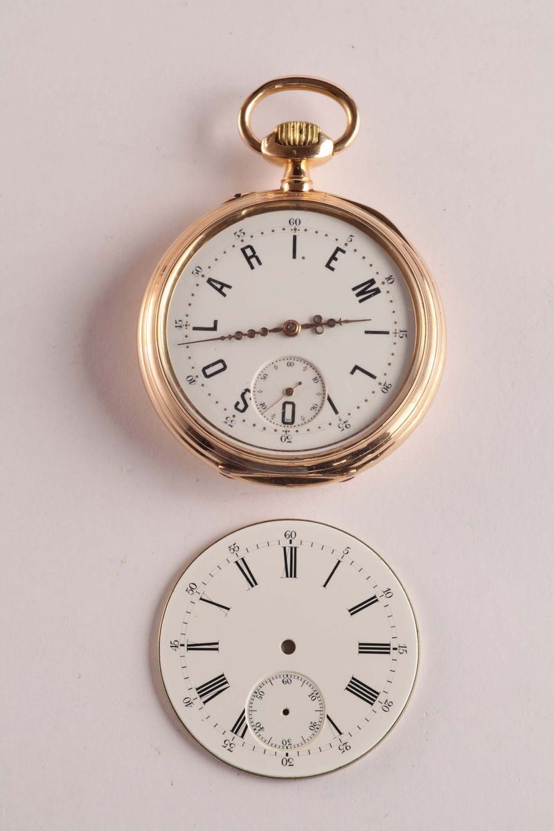 Orologio da tasca tipo Lepine con cassa in oro 18 Kt  - Auction Pendulum and Decorative Clocks - Cambi Casa d'Aste
