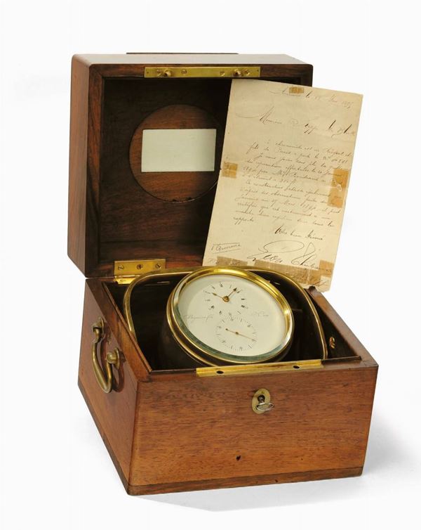 Cronometro da marina firmato Breguet e numerato 4591, 1828 circa