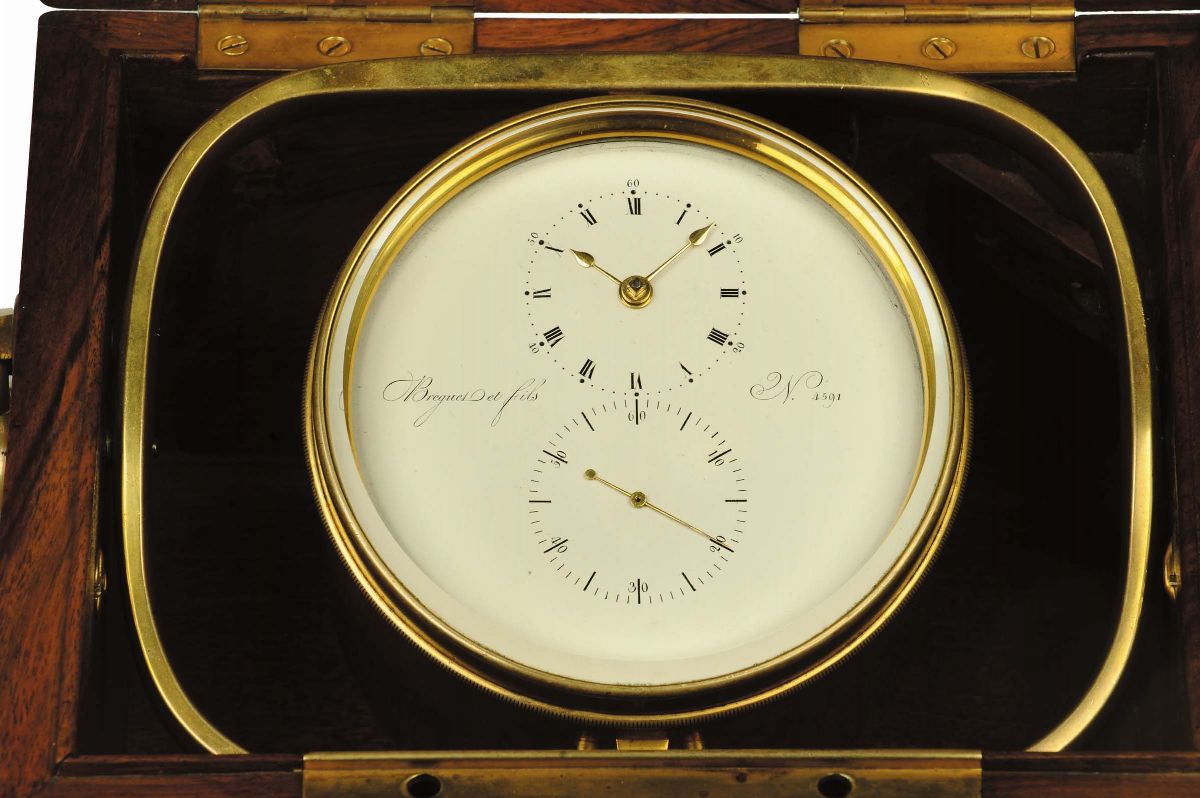 Cronometro da Marina Firmato Breguet e Numerato 4591, 1828 Circa
