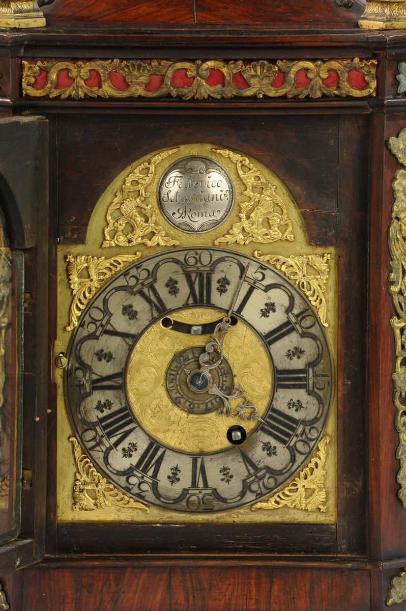 Importante Pendola Romana Firmata Federico Sebastiani, Roma 1730 Circa