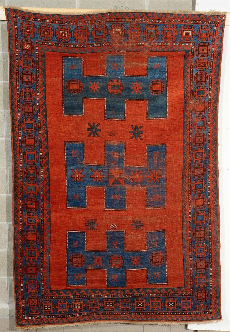 tappeto caucasico, fine XIX inizio XX secolo  - Auction Ancient Carpets - Cambi Casa d'Aste