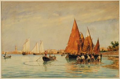 Pietro Galter (1840-1901)vedute Veneziane