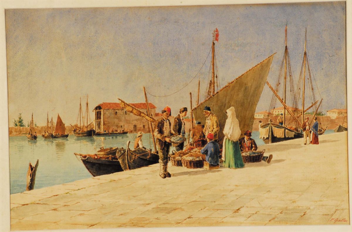 Pietro Galter (1840-1901)vedute Veneziane