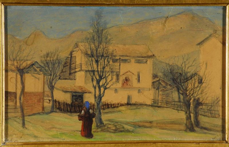 Silvio Allason (1843-1912) Casolare  - Auction OnLine Auction 12-2011 - Cambi Casa d'Aste