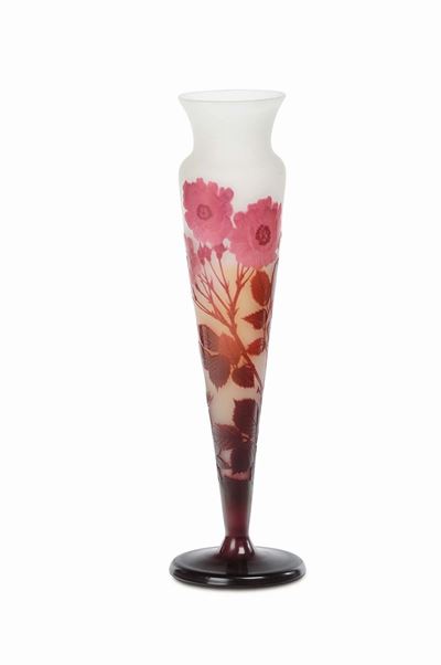 Emile Gallé (1846-1904) Nancygrande Vaso a Tromba