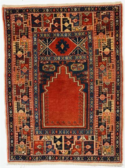 Tappeto Caucasico Shirvan Daghestan a Preghiera, XX Secolo