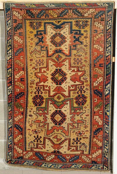 Tappeto Caucasico Shirvan Lesghi, Fine XIX Secolo