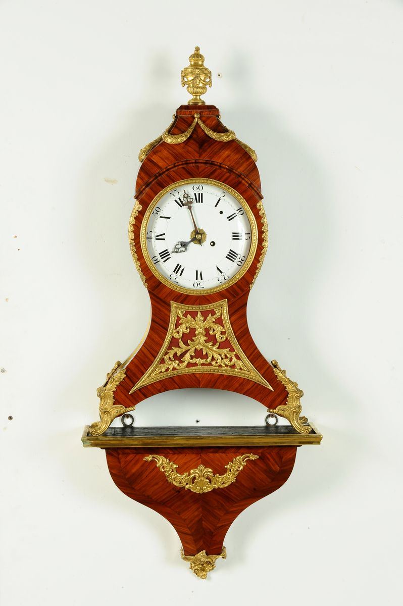 Orologio Cartel da parete lastronato, Palermo XVIII secolo  - Auction Pendulum and Decorative Clocks - Cambi Casa d'Aste