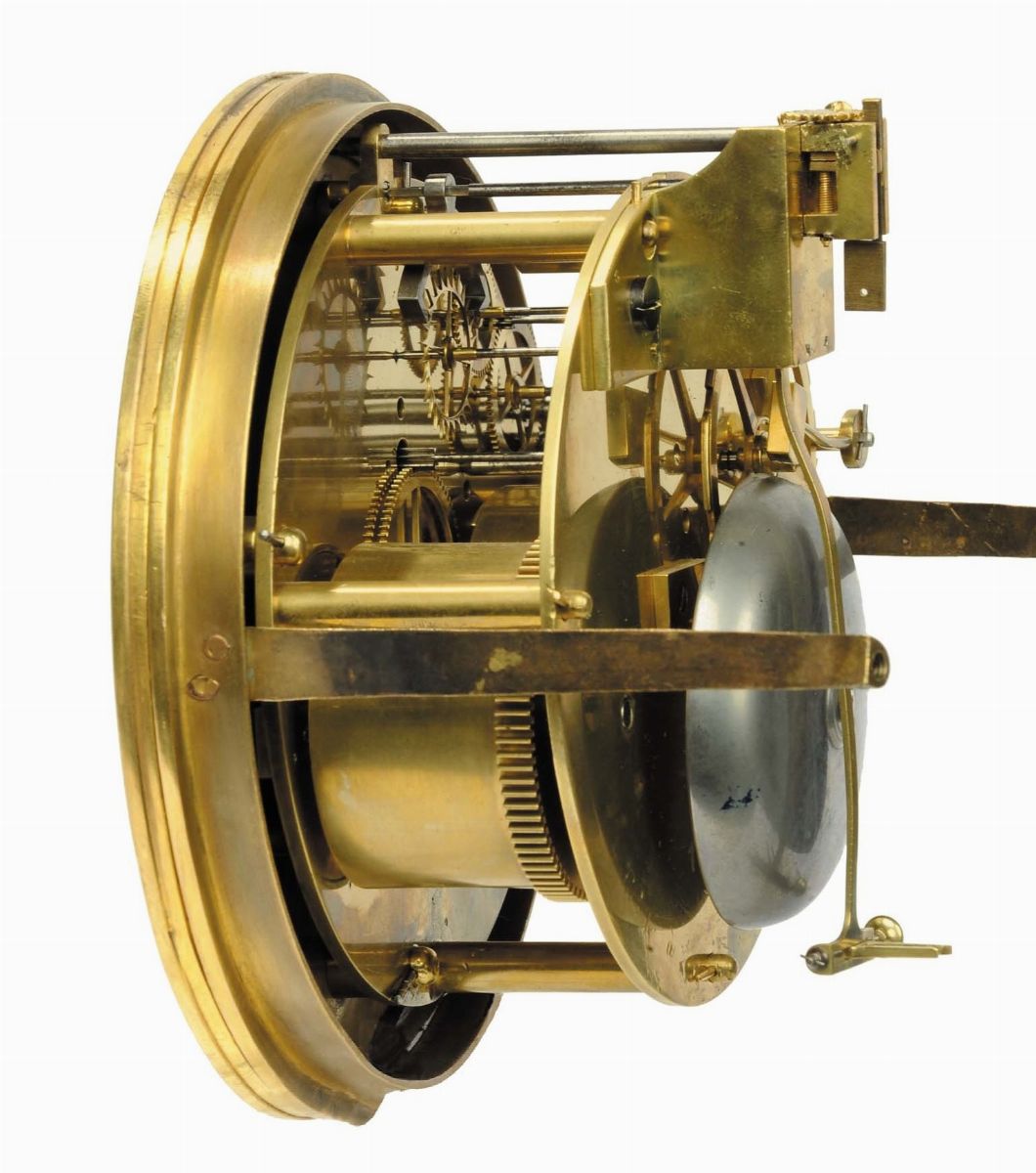 Orologio in Bronzo Dorato e Cesellato Raffigurante Allegoria dello Studio e delle Arti, Pierre-ba...