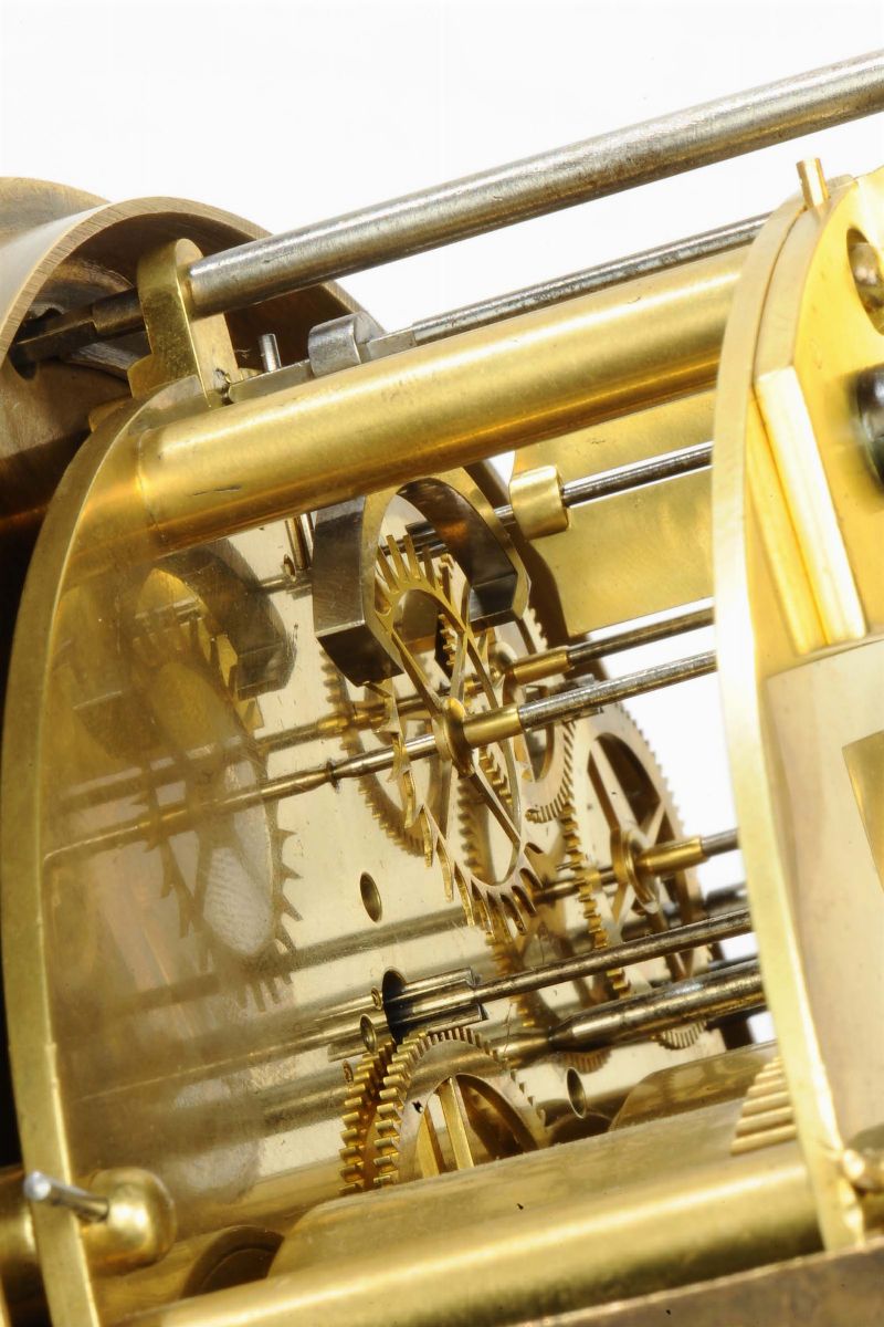 Orologio in Bronzo Dorato e Cesellato Raffigurante Allegoria dello Studio e delle Arti, Pierre-ba...