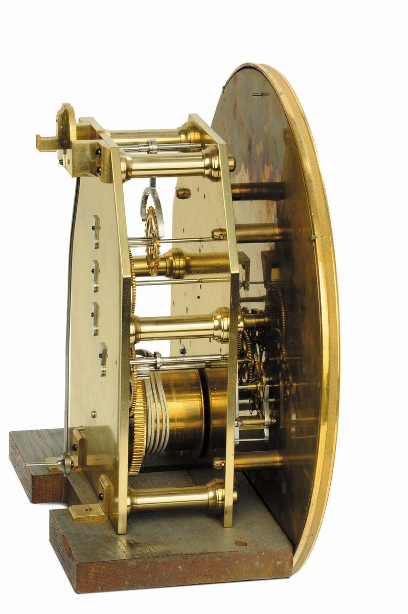 Orologio in Bronzo Dorato con Catenella, Austria XIX Secolo