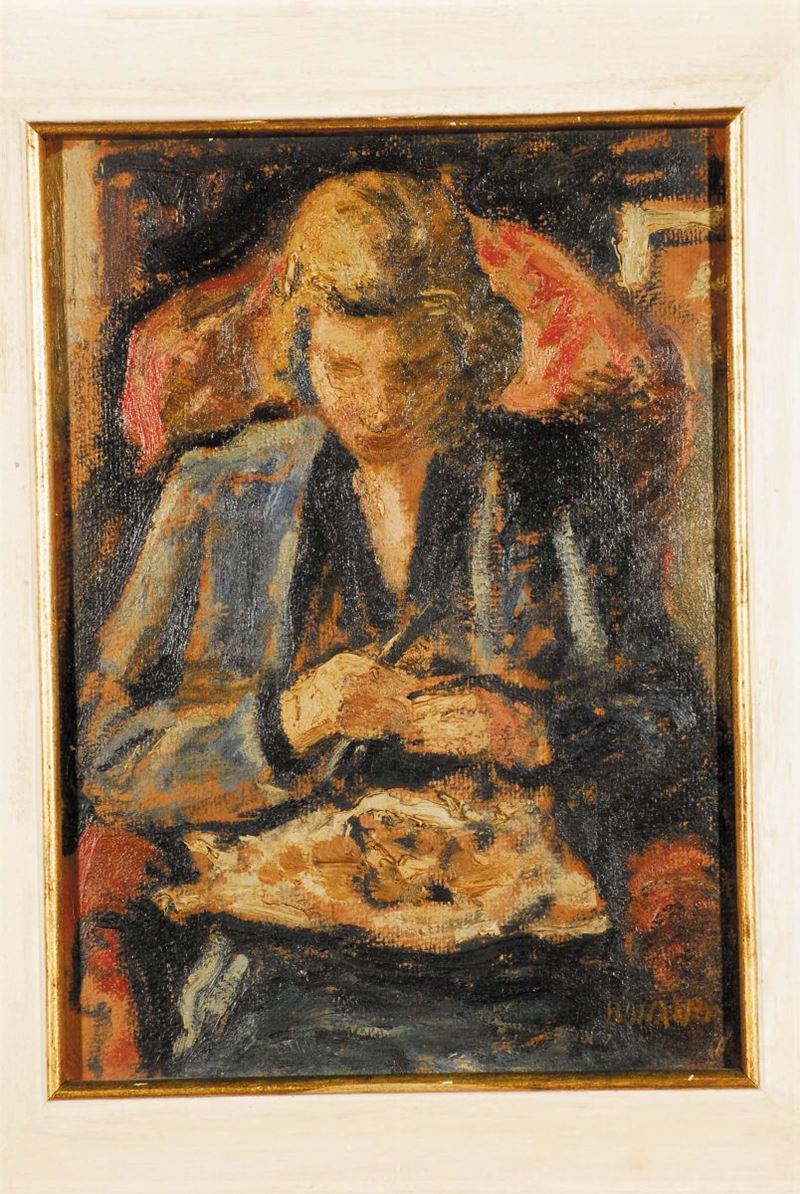 Luigi Bassano (1900-1989) Figura femminile  - Asta Dipinti del XIX e XX secolo - II - Cambi Casa d'Aste