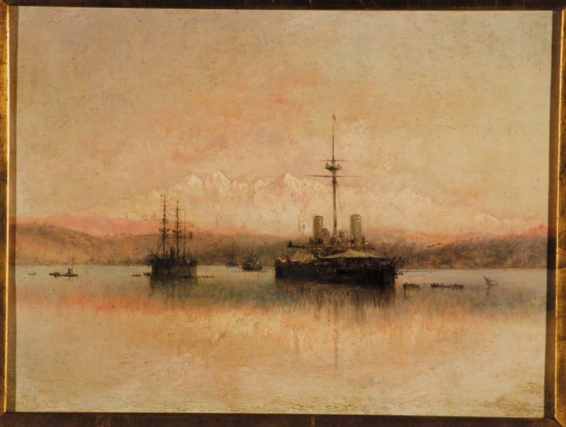 Agostino Fossati (1830-1904) Le Alpi Apuane  - Auction 19th and 20th century paintings - II - Cambi Casa d'Aste