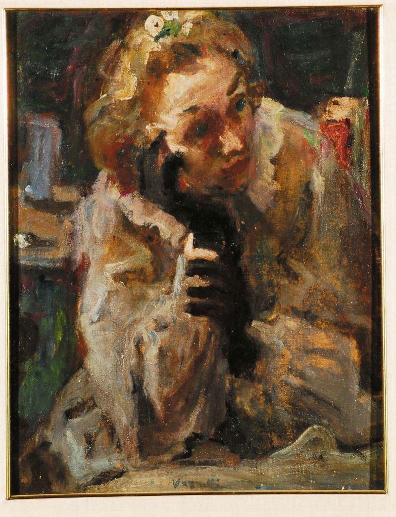 Gianni Vagnetti (1898-1956) Ritratto di donna  - Asta Dipinti del XIX e XX secolo - II - Cambi Casa d'Aste