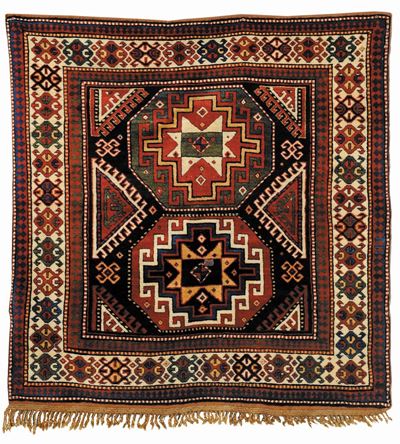 Tappeto Caucasico Kasak, XIX Secolo