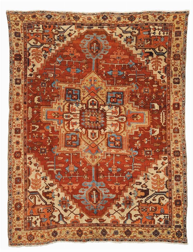 Tappeto persiano Heritz, fine XIX secolo  - Auction Ancient Carpets - Cambi Casa d'Aste