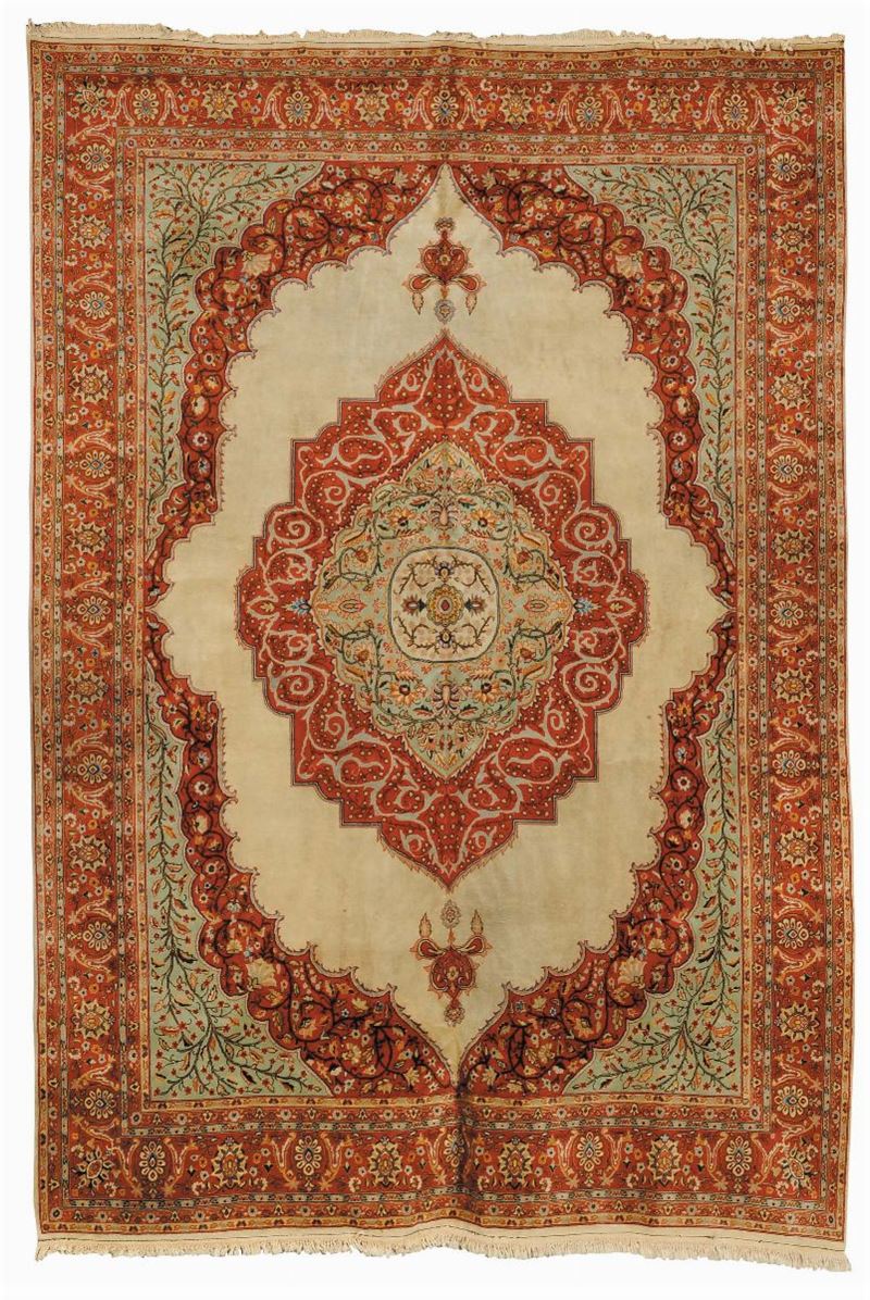 Tappeto persiano Tabriz, fine XIX secolo  - Auction Ancient Carpets - Cambi Casa d'Aste