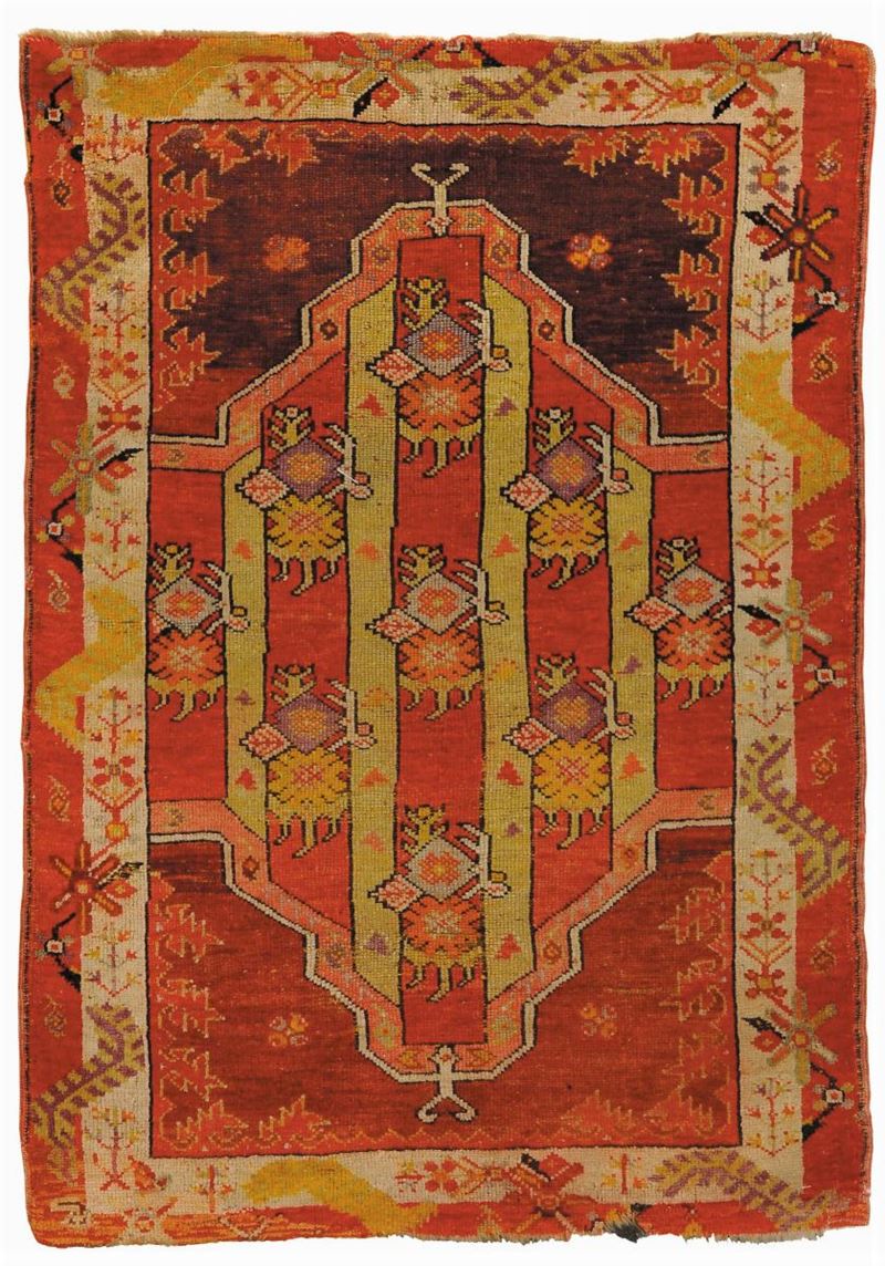 Tappeto anatolico Melas, fine XIX inizio XX secolo,  - Auction Ancient Carpets - Cambi Casa d'Aste