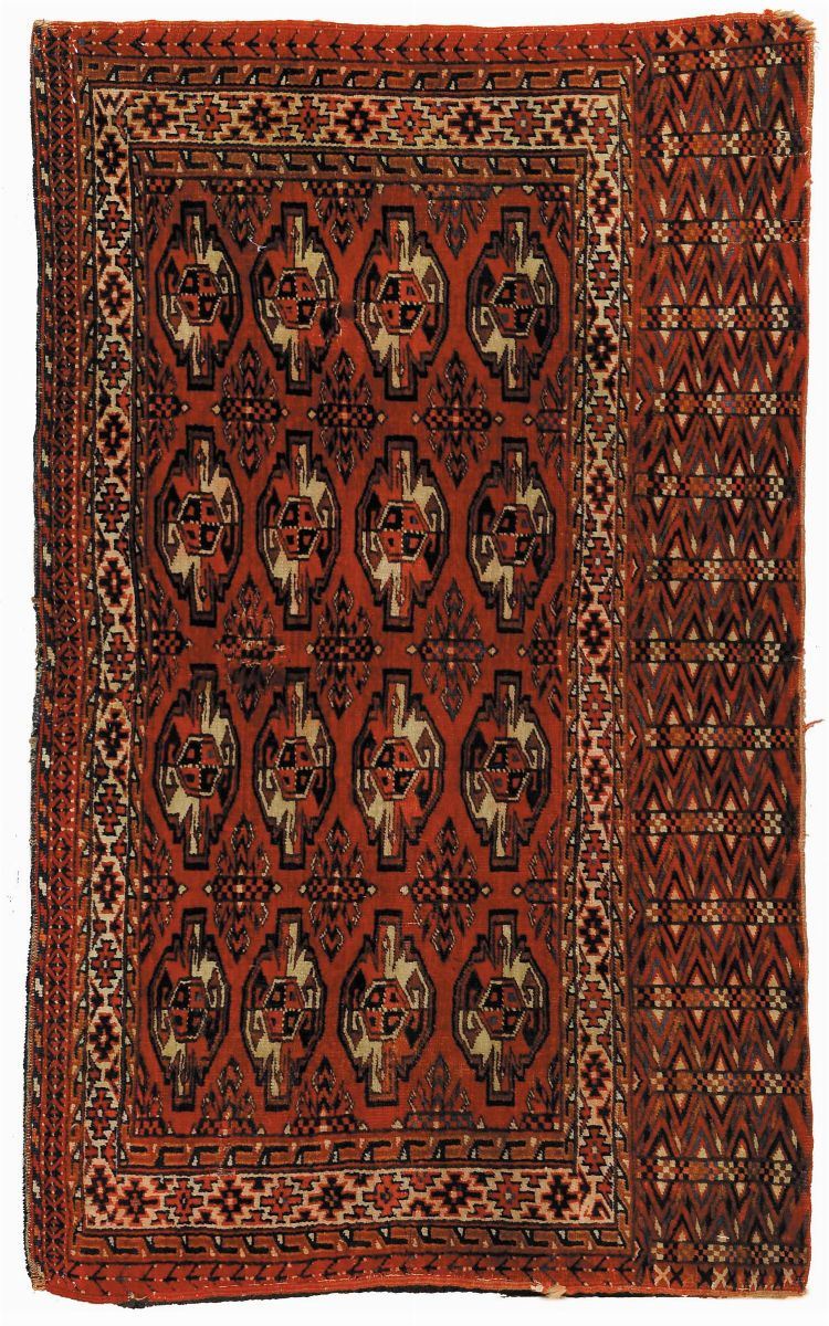 Sella turkmena tekke, fine XIX inizio XX secolo  - Asta Tappeti Antichi - Cambi Casa d'Aste