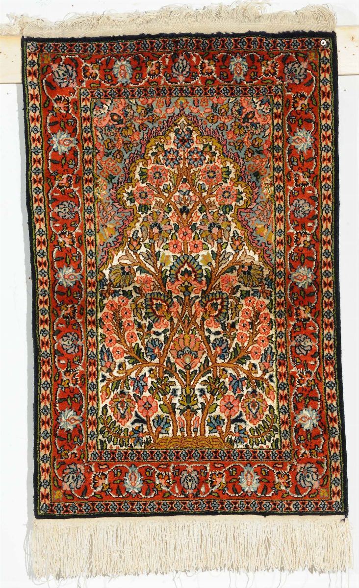Tappeto indiano , a preghiera, XX secolo  - Auction Ancient Carpets - Cambi Casa d'Aste