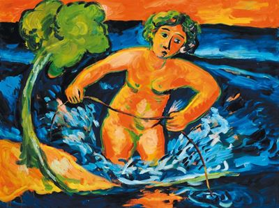 Mimmo Germanà (1944-1992)al Mare,1990 (L’angelo Pescatore)