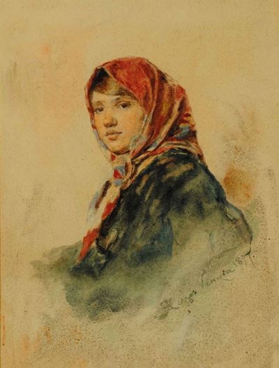 Alessandro Zezzos (1848-1914)giovane Veneziana