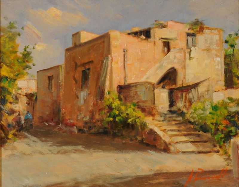 Antonio Perciavalle (1949) Paesaggio meridionale  - Asta Asta OnLine 02-2012 - Cambi Casa d'Aste