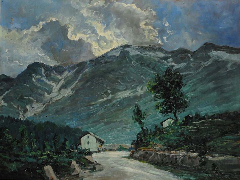 Guglielmo Baldassini (1885-1952) Paesaggio  - Asta Dipinti del XIX e XX secolo - II - Cambi Casa d'Aste