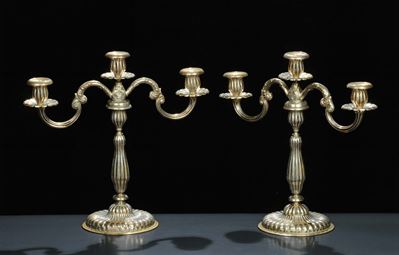 Coppia di Doppieri in Argento, Gr. 1100 Circa
