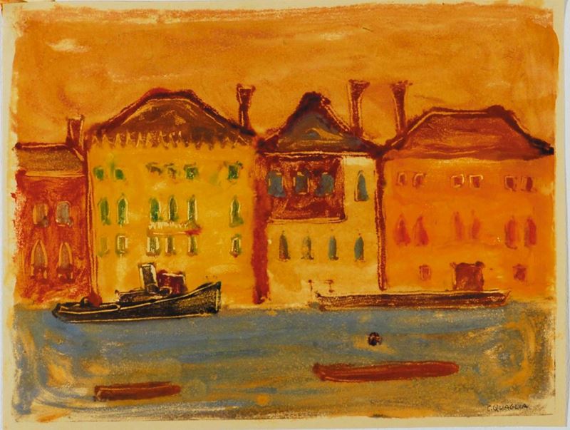 Carlo Quaglia (1903-1970) Venezia, La Giudecca, 1953  - Auction Carlo Quaglia, an anthology of the work - I - Cambi Casa d'Aste