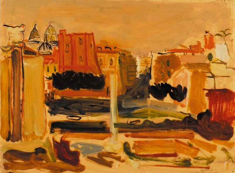 Carlo Quaglia (1903-1970) Foro romano, 1955  - Auction Carlo Quaglia, an anthology of the work - I - Cambi Casa d'Aste