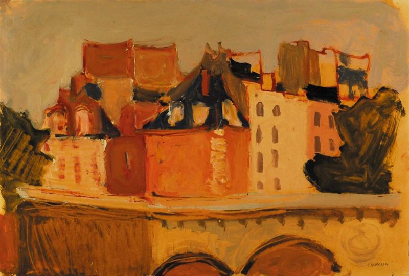 Carlo Quaglia (1903-1970) Parigi, Lungo Senna, 1952  - Asta Carlo Quaglia, un'antologia dell'opera - I - Cambi Casa d'Aste