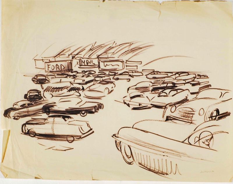 Carlo Quaglia (1903-1970) Deposito, 1955  - Auction Carlo Quaglia, an anthology of the work - I - Cambi Casa d'Aste