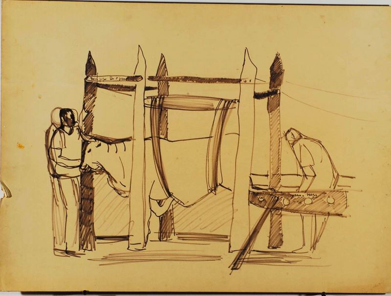 Carlo Quaglia (1903-1970) La ferratura, 1953  - Auction Carlo Quaglia, an anthology of the work - I - Cambi Casa d'Aste