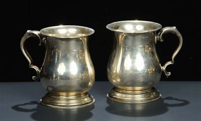 Due Boccali in Argento, Gr. 800 Circa