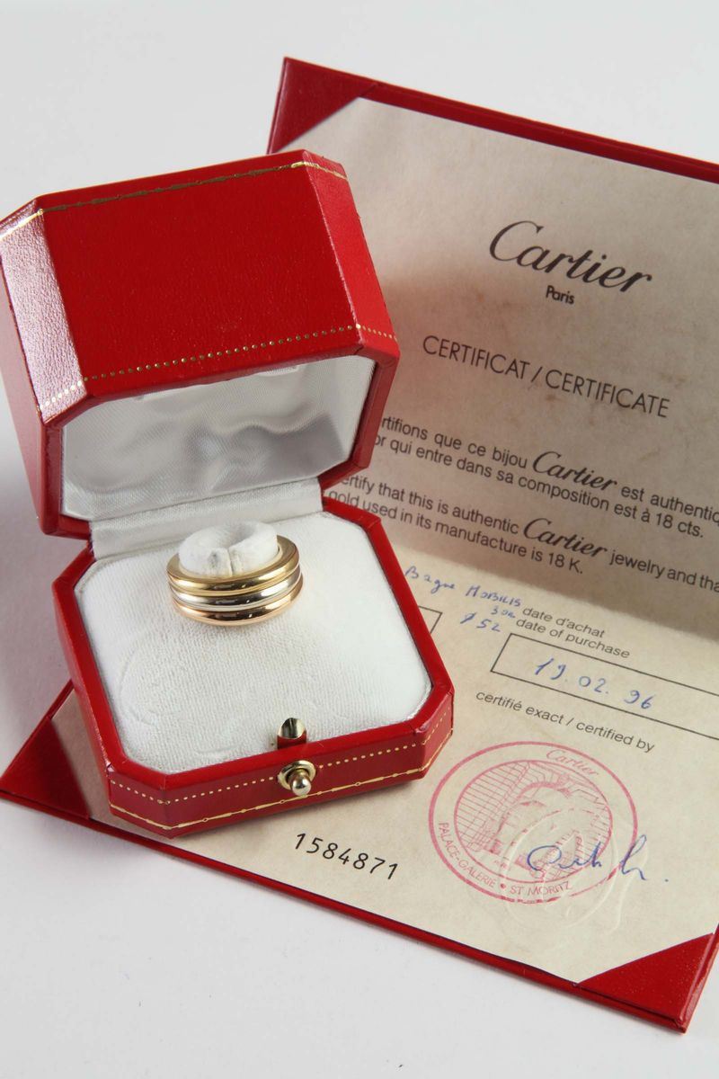 Anello firmato Cartier  - Auction Ancient and Contemporary Clocks and Jewels - Cambi Casa d'Aste