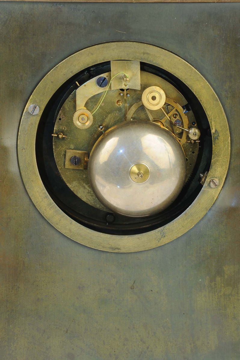 Pendola Carlo X Borne in Bronzo Dorato e Patinato, Francia 1820/30