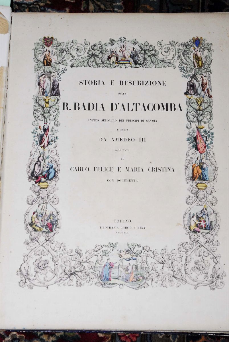 (casa Savoia- Figurati) Cibrario, Luigistoria e Descrizione della R. Badia D'altacombe