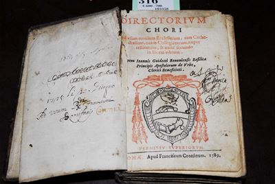 (musica - Edizioni 500) Guidetti, Giovannidirectorium Chori, Roma, Coattinum, 1589