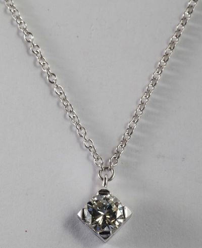 Girocollo con Diamante Centrale di Ct 0,74