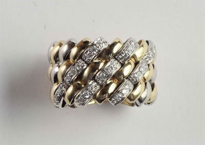 Anello a Fascia con Diamanti