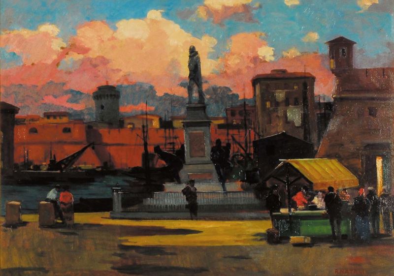 Renato Natali (1883-1979) Quattro mori  - Auction 19th and 20th century paintings - II - Cambi Casa d'Aste