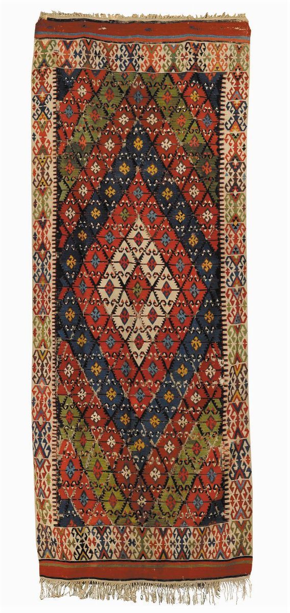 Kilim anatolico, XIX secolo  - Auction Ancient Carpets - Cambi Casa d'Aste