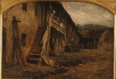 Antonio Fontanesi (1818-1882)cascine a Rivoli